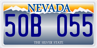 NV license plate 50B055