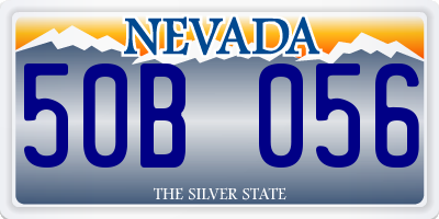 NV license plate 50B056