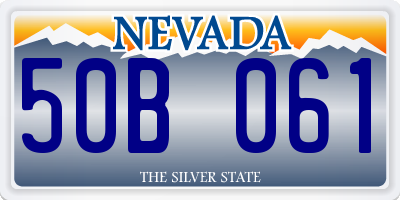 NV license plate 50B061