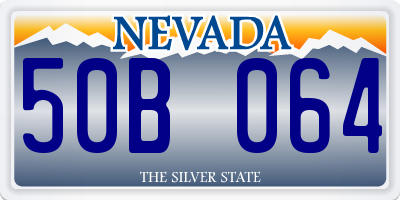 NV license plate 50B064