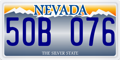 NV license plate 50B076