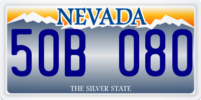 NV license plate 50B080