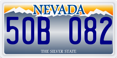 NV license plate 50B082