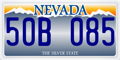 NV license plate 50B085