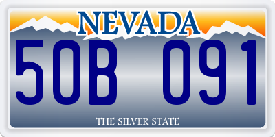 NV license plate 50B091