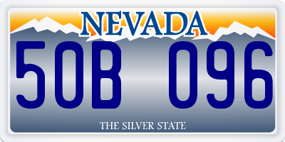 NV license plate 50B096