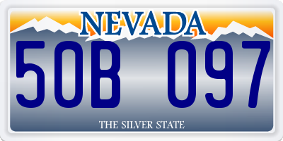 NV license plate 50B097