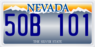 NV license plate 50B101