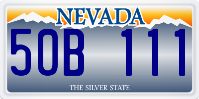 NV license plate 50B111