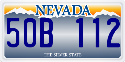 NV license plate 50B112