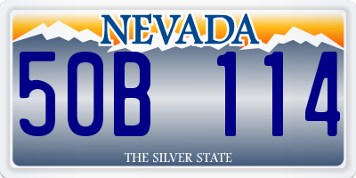 NV license plate 50B114