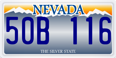 NV license plate 50B116