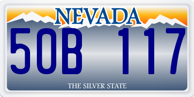 NV license plate 50B117