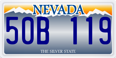 NV license plate 50B119