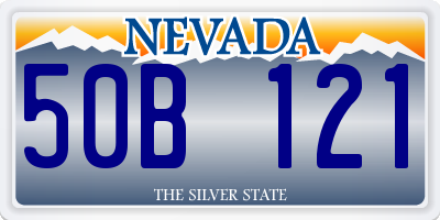 NV license plate 50B121