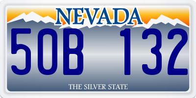 NV license plate 50B132