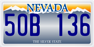 NV license plate 50B136