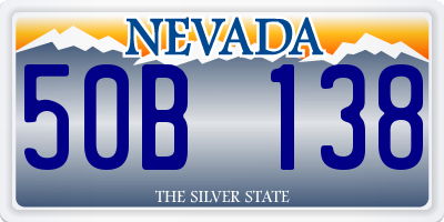 NV license plate 50B138