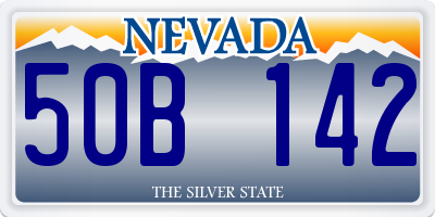 NV license plate 50B142