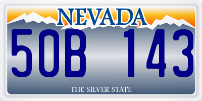 NV license plate 50B143