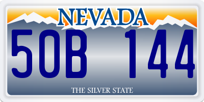 NV license plate 50B144