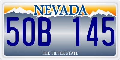 NV license plate 50B145