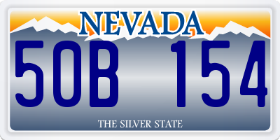 NV license plate 50B154