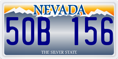 NV license plate 50B156