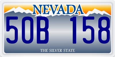 NV license plate 50B158