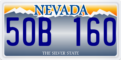 NV license plate 50B160