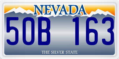 NV license plate 50B163