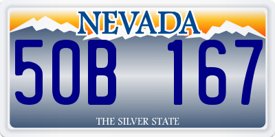 NV license plate 50B167