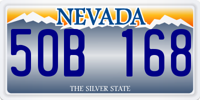 NV license plate 50B168