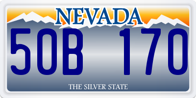 NV license plate 50B170