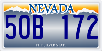 NV license plate 50B172