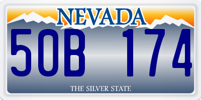 NV license plate 50B174