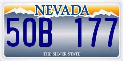 NV license plate 50B177
