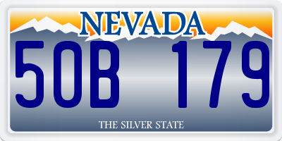 NV license plate 50B179