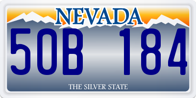 NV license plate 50B184