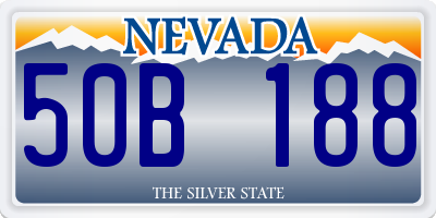 NV license plate 50B188