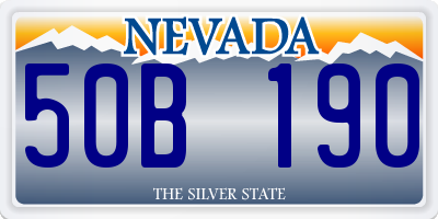 NV license plate 50B190