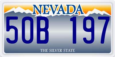 NV license plate 50B197