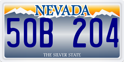 NV license plate 50B204