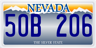 NV license plate 50B206