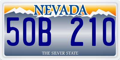 NV license plate 50B210