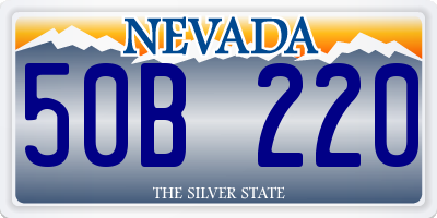 NV license plate 50B220