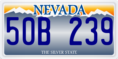 NV license plate 50B239