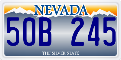 NV license plate 50B245