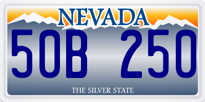 NV license plate 50B250