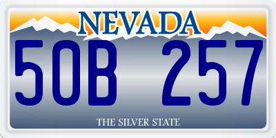 NV license plate 50B257
